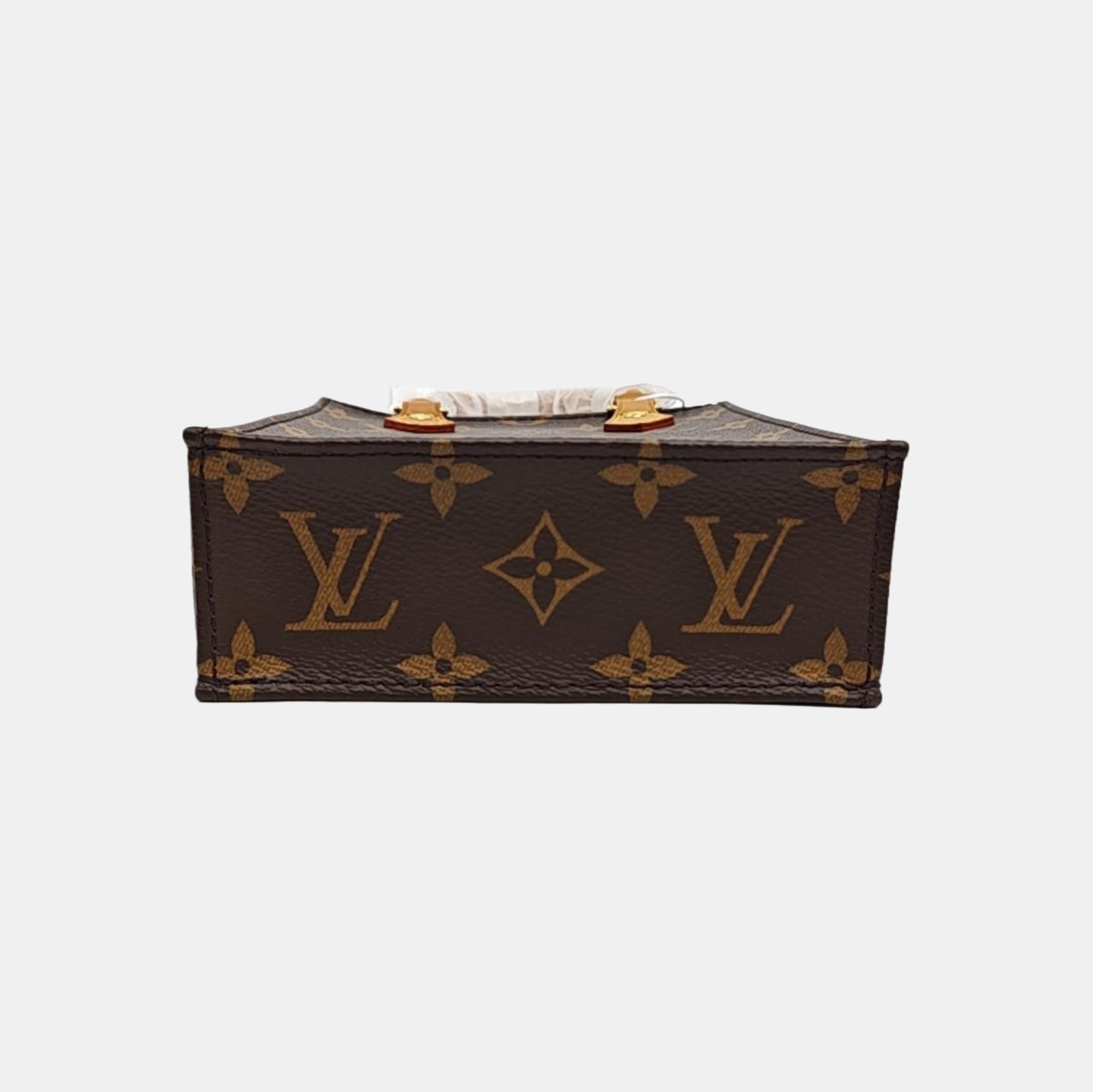 SAC PLAT Mini Monogram Coated Canvas Brown