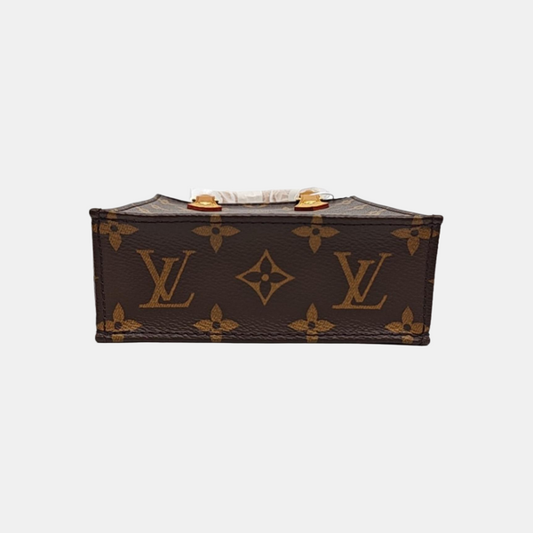 SAC PLAT Mini Monogram Coated Canvas Brown