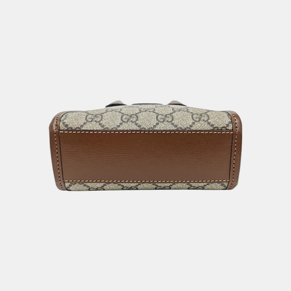 Retro Mini Monogram Coated Canvas Beige