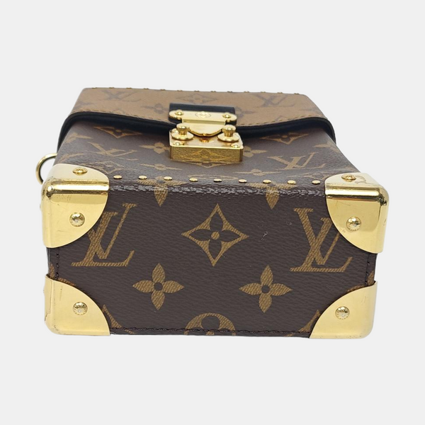 CAMERA BOX Monogram Coated Canvas Brown