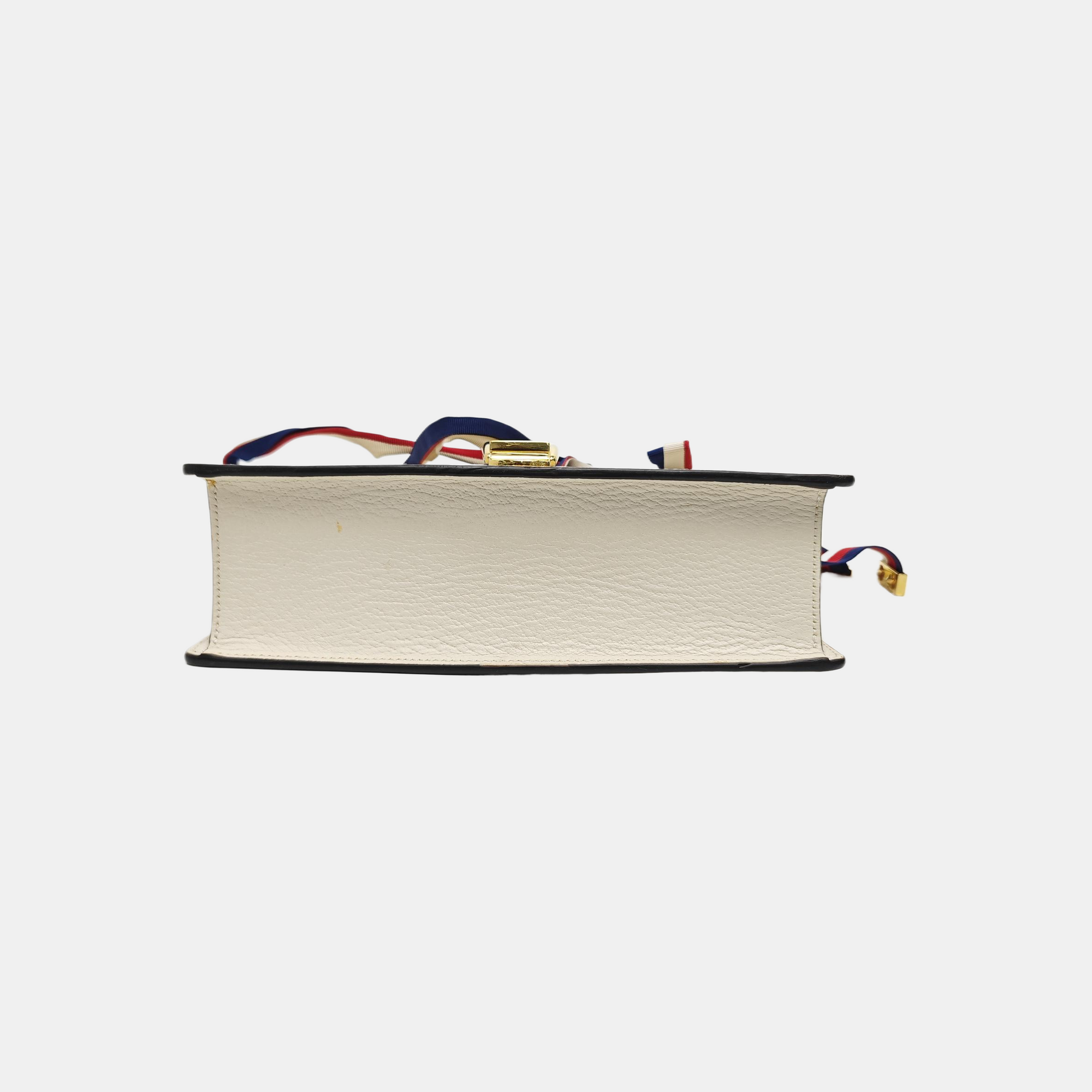 Calfskin Shoulder Bag Small White