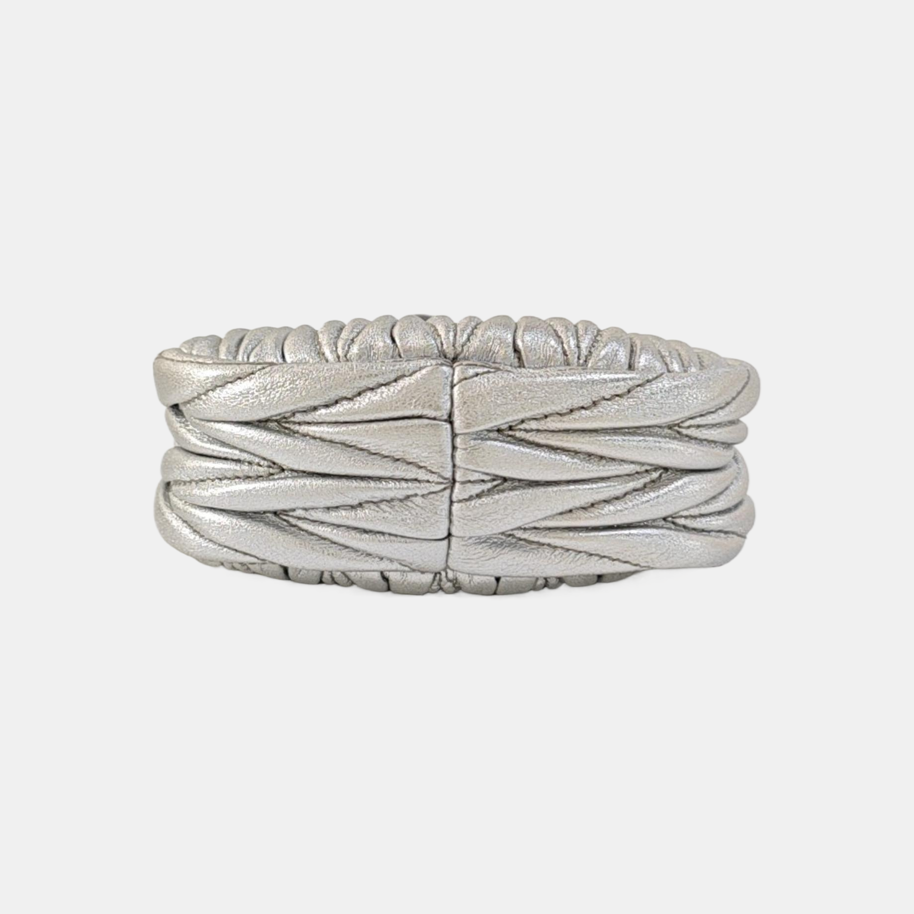 Wander Matelassé Super Mini Quilted Lambskin Silver