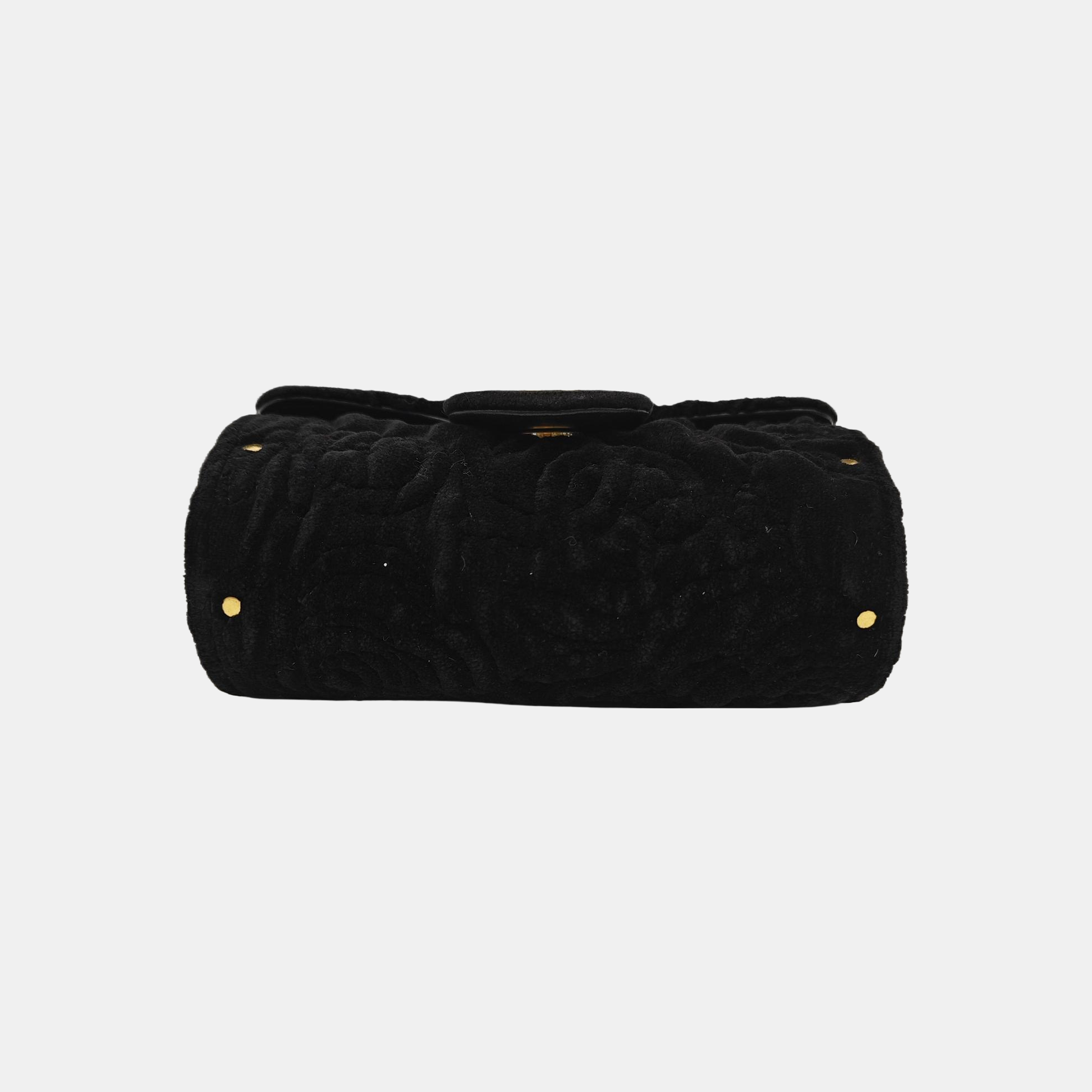 Velvet Shoulder Bag Black