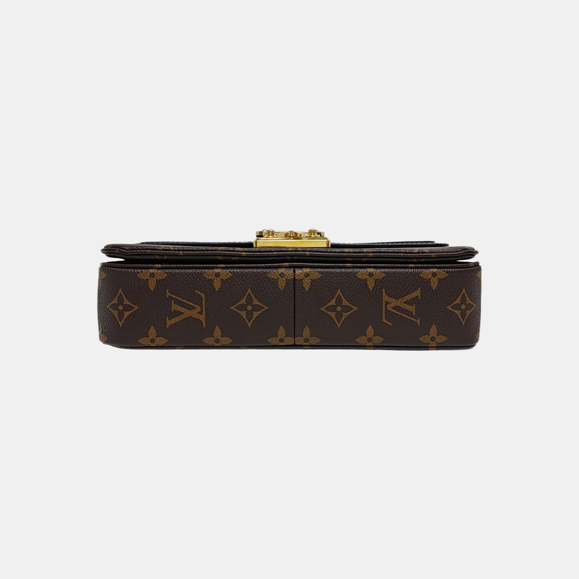 MARCEAU Monogram Coated Canvas Brown