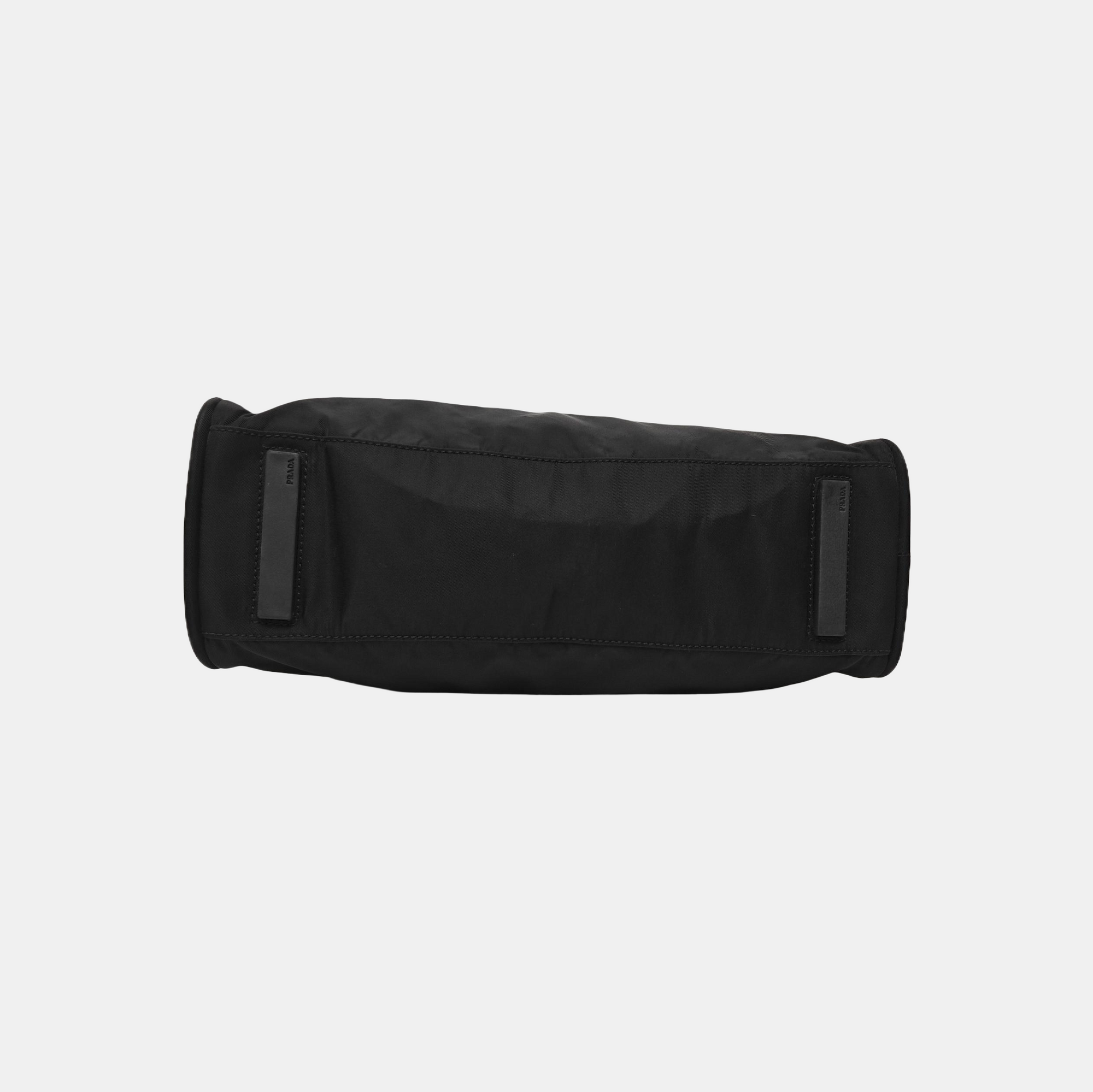 Nylon Top Handle Bag Black