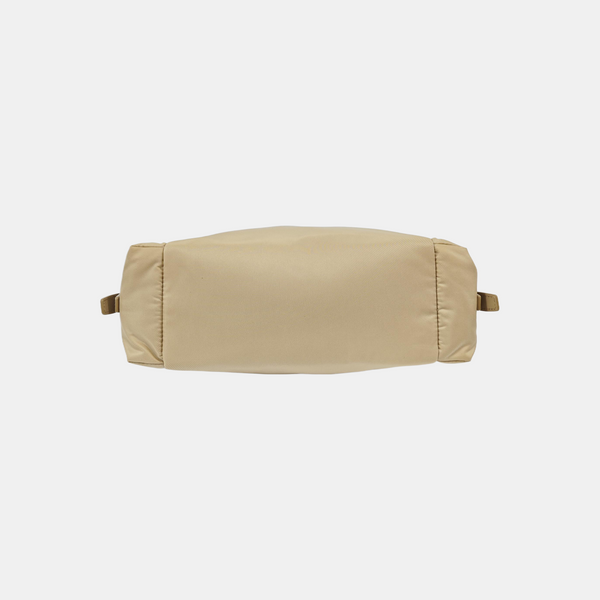 Nylon Top Handle Bag Brown