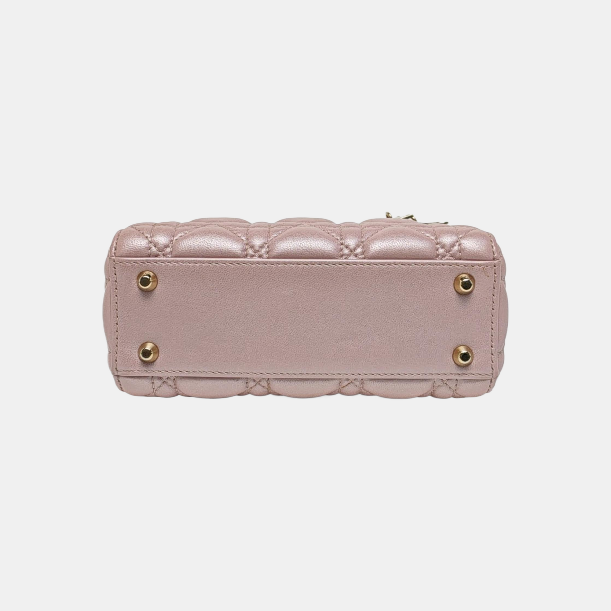 Lady Dior Mini Cannage Lambskin Pink