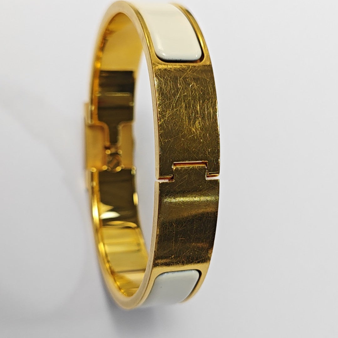Clic Anneau Metal Gold Bangle