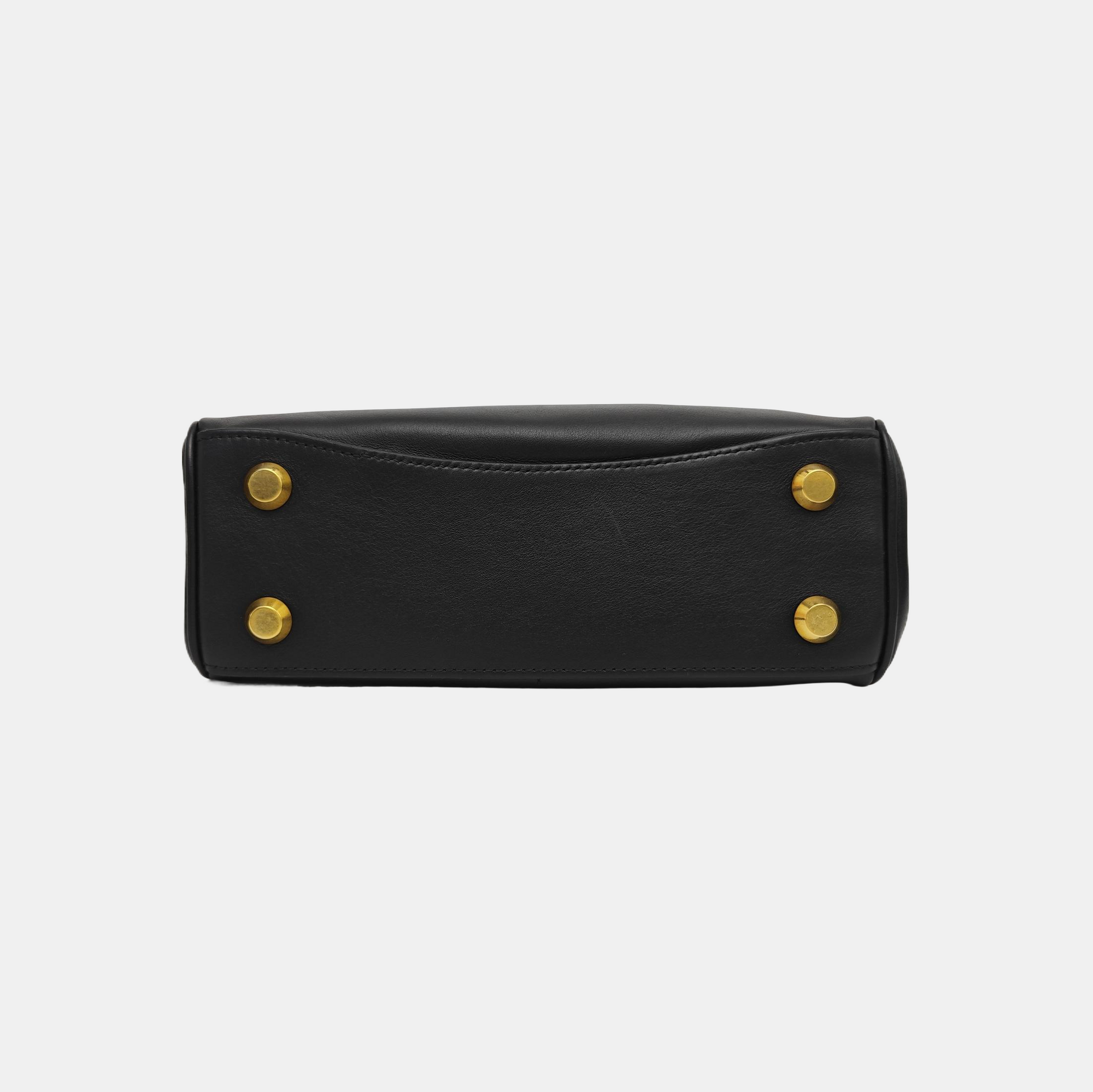 Calfskin Shoulder Bag Mini Black