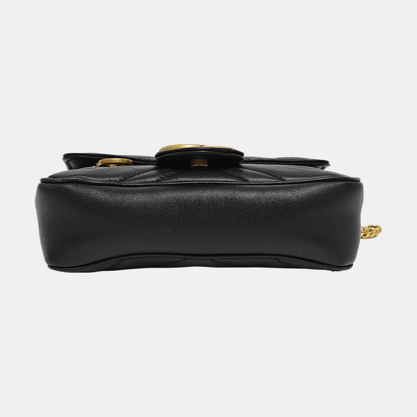 GG Marmont Mini Quilted Calfskin Black