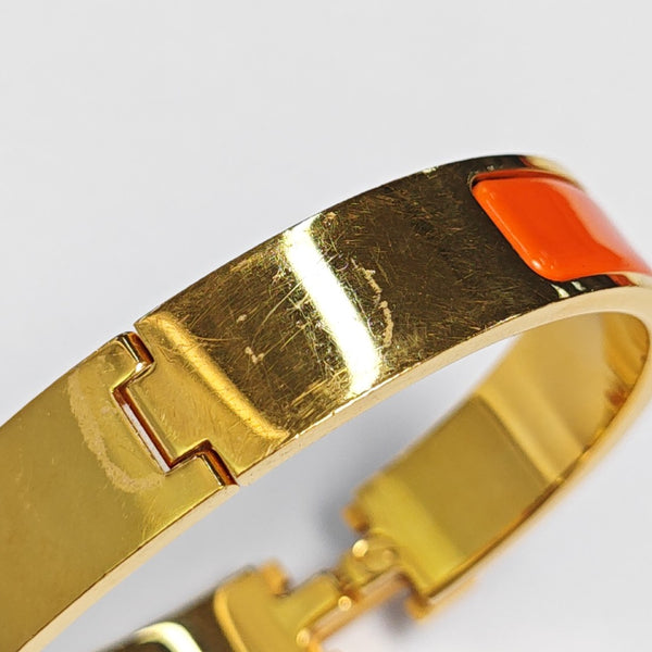 Clic H Metal Gold Bangle