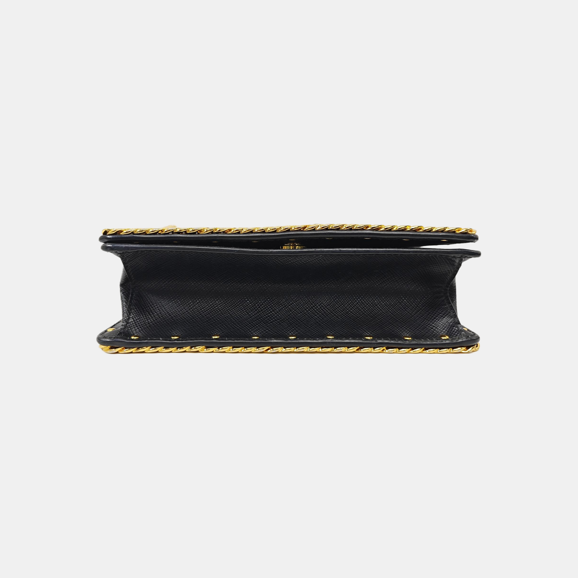 Saffiano Calfskin Shoulder Bag Black