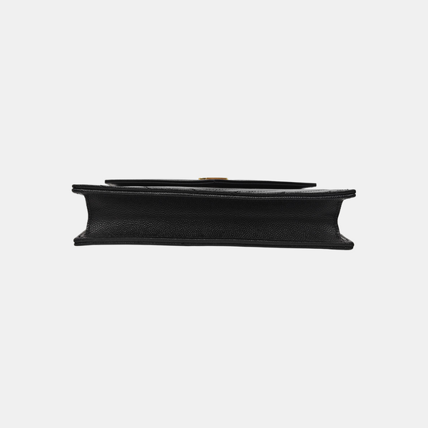 MONOGRAM Chevron Calfskin Black