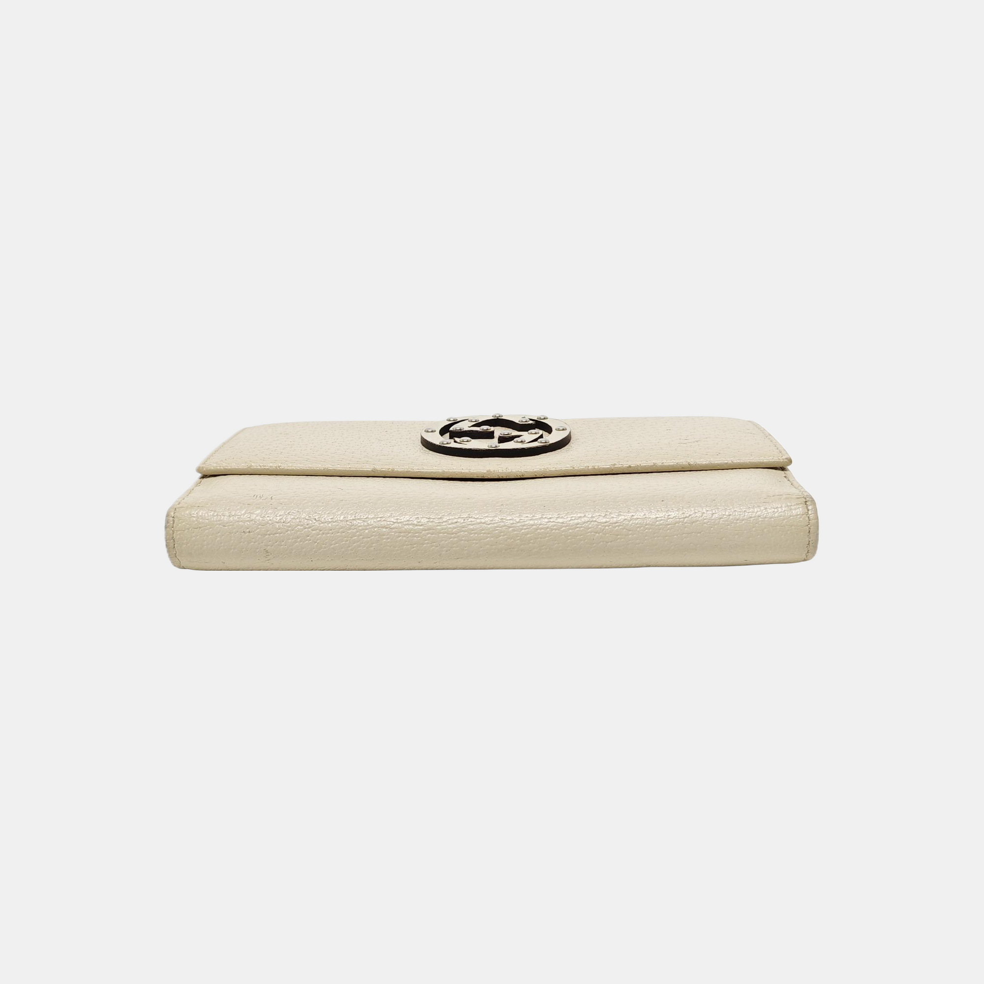 Authenticated pre-owned  Blondie Calfskin White Wallet - Wallet at Looply
