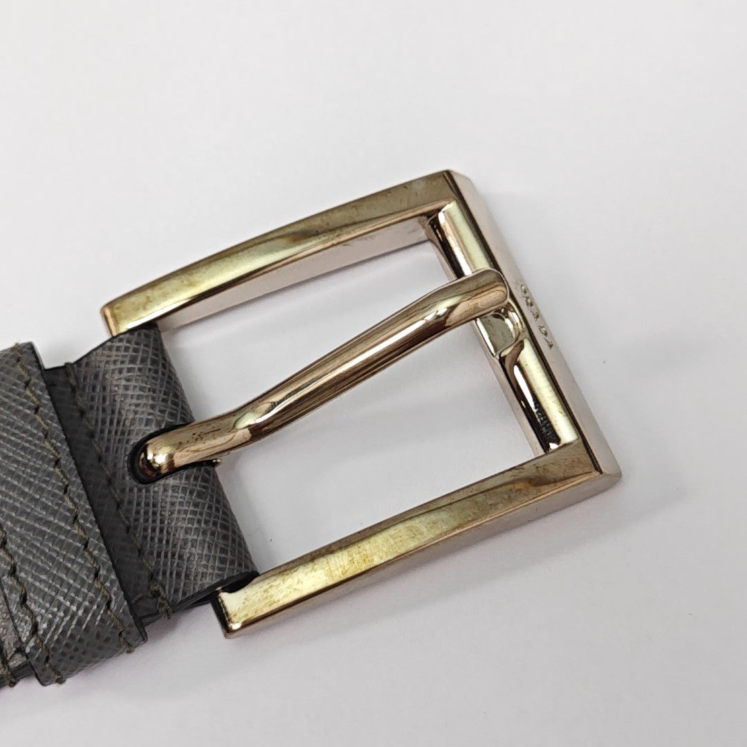 Leather Belt Gray