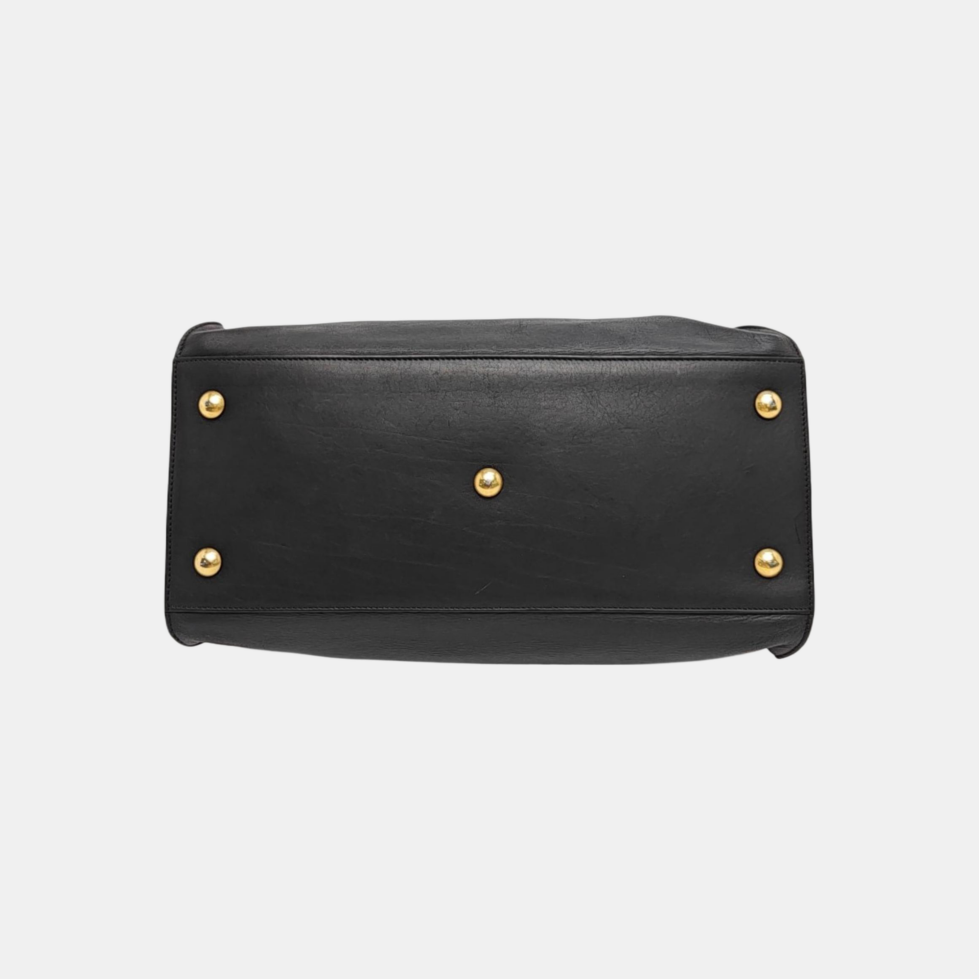 CHYC Y LIGNE Medium Calfskin Black