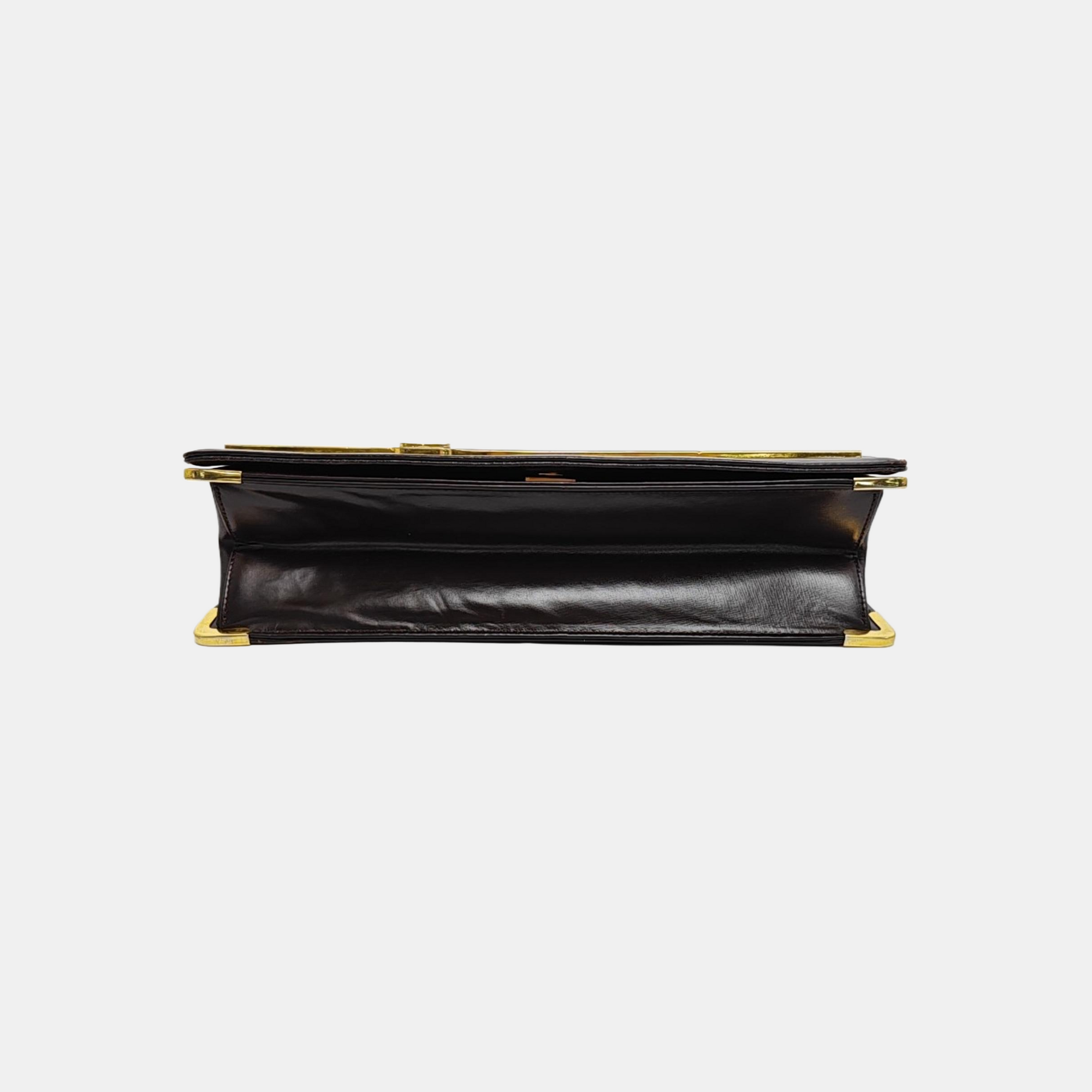 Calfskin Top Handle Bag Black