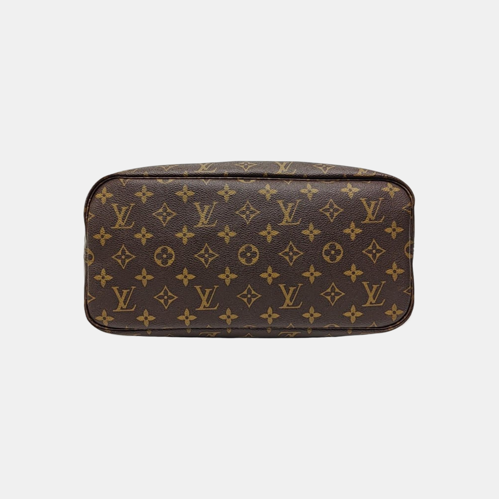 NEVERFULL MM Monogram Coated Canvas Brown
