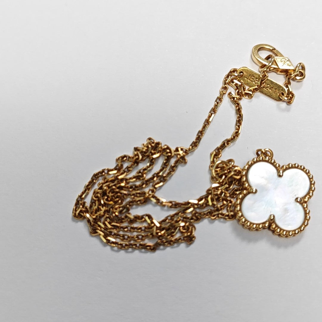 Vintage Alhambra 18k Gold Necklace