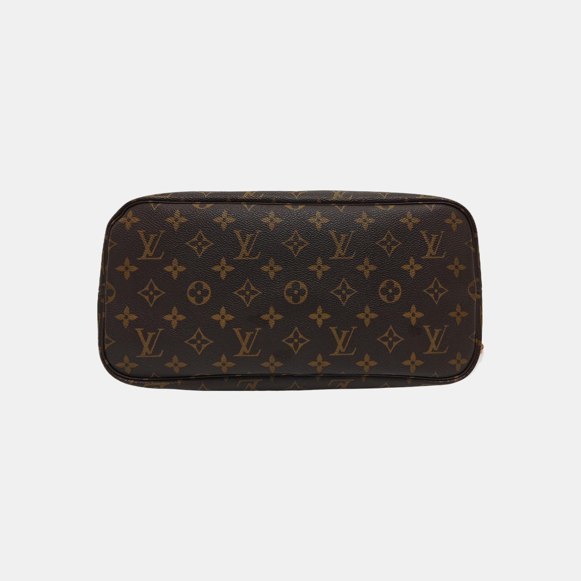 NEVERFULL MM Monogram Coated Canvas Brown