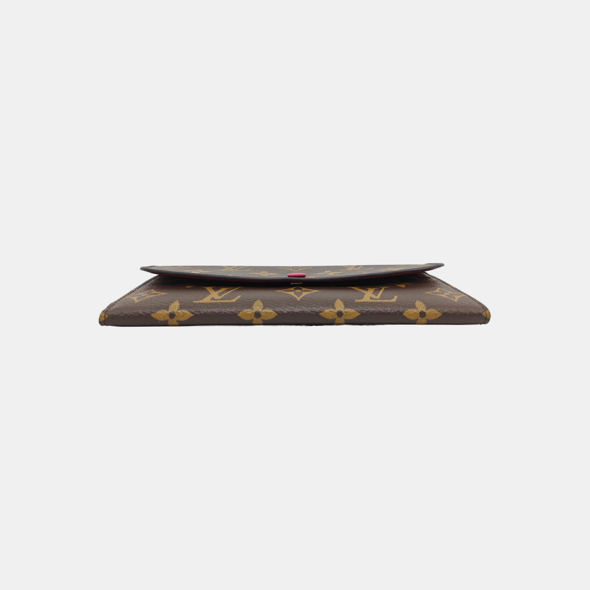 EMILIE Monogram Coated Canvas Brown Wallet