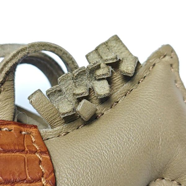 Leather Bag Charm Brown