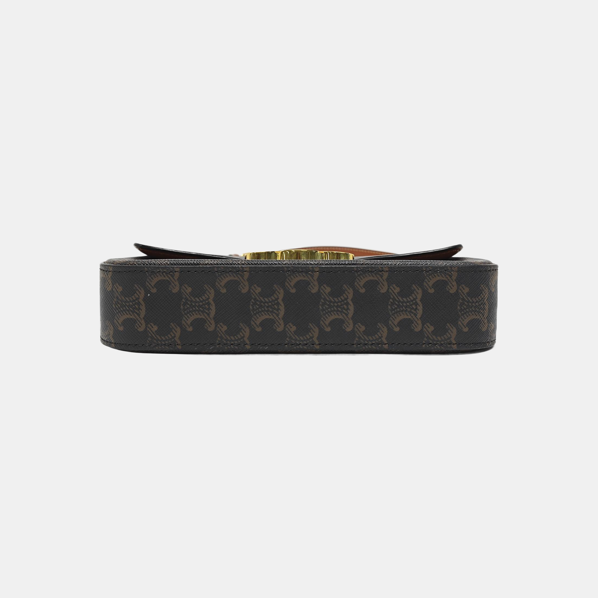 TRIOMPHE Small Coated Canvas Brown
