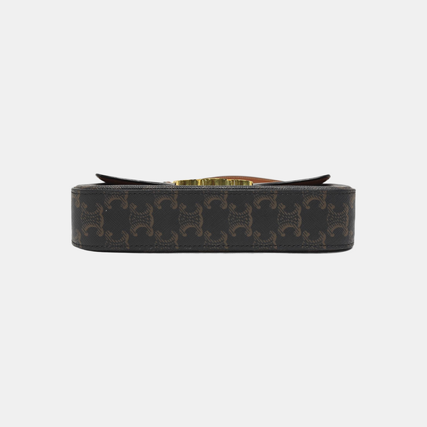 TRIOMPHE Small Coated Canvas Brown