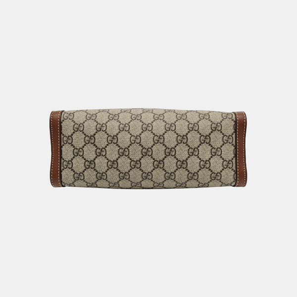 Padlock Small Monogram Coated Canvas Beige