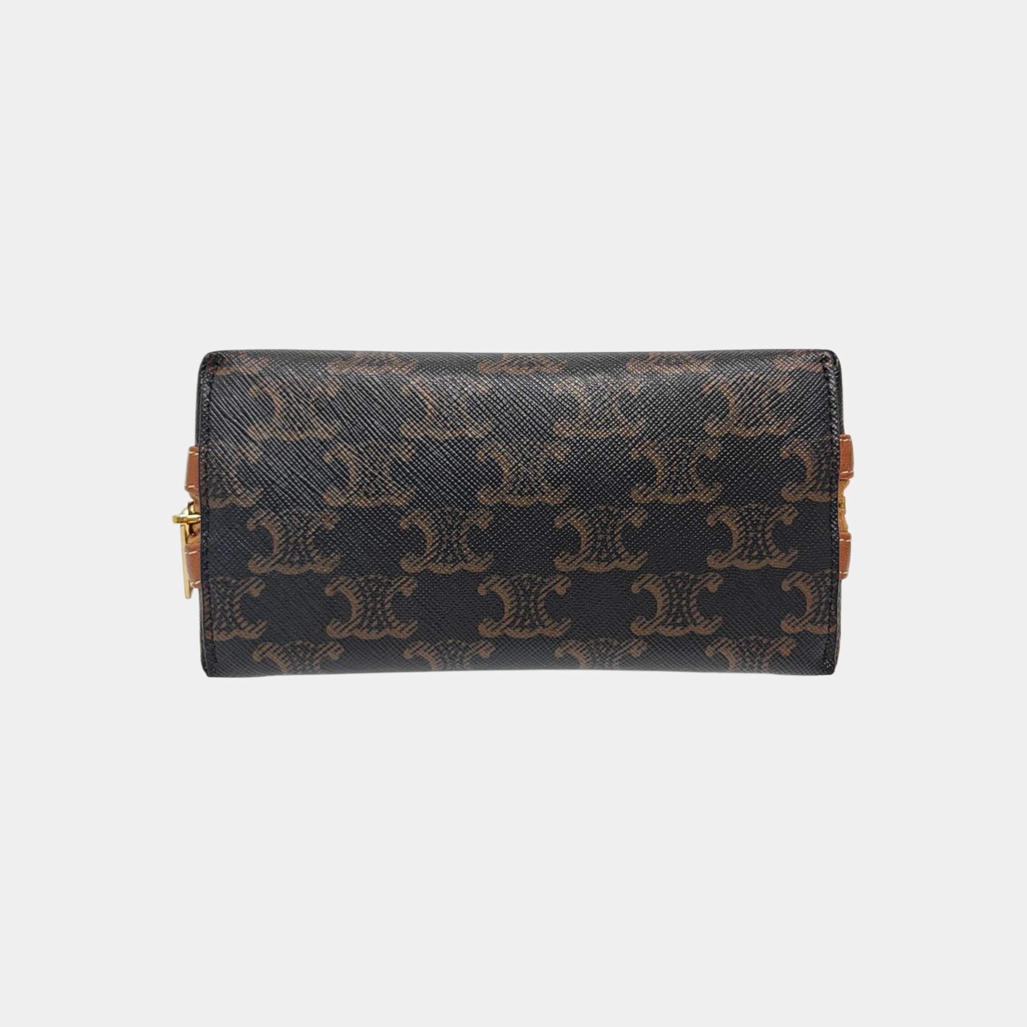 TRIOMPHE CANVAS Mini Coated Canvas Brown
