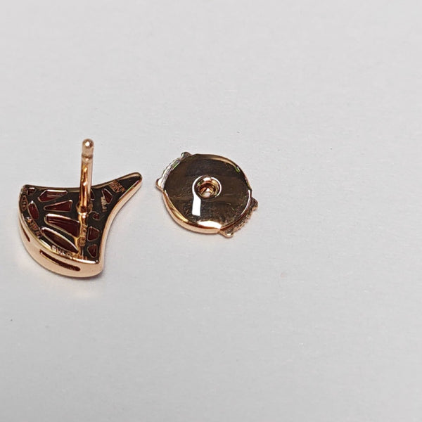 DIVAS' DREAM 18k Rose Gold Red Stud Earrings