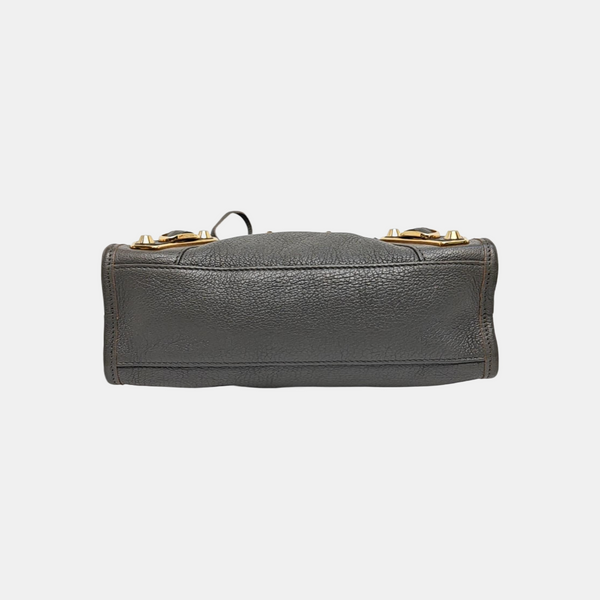 Classic Metallic Edge City Mini Lambskin Gray