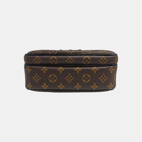 S LOCK Monogram Coated Canvas Brown