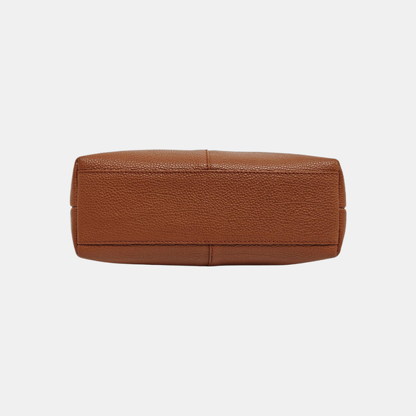 Calfskin Top Handle Bag Brown