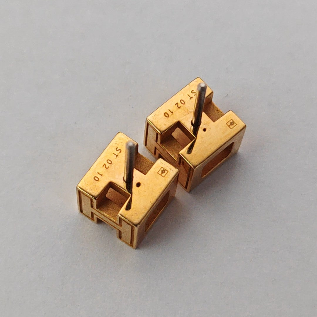 Cage D'h Metal Pink Stud Earrings