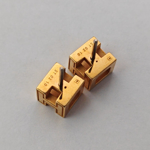 Cage D'h Metal Pink Stud Earrings