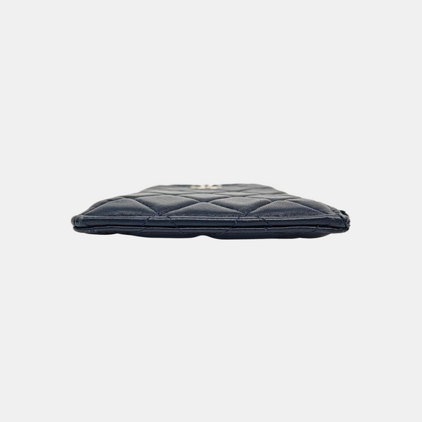 Quilted Lambskin Wallet Blue