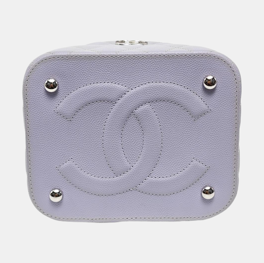 TRENDY CC Quilted Grained Calfskin Purple