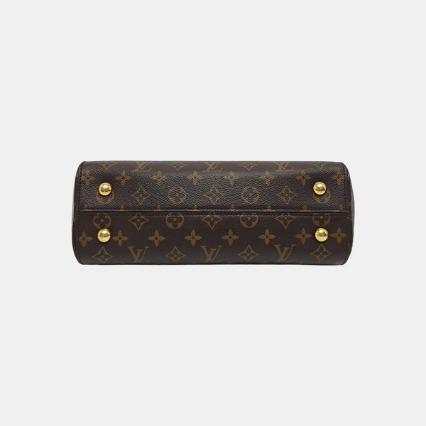 CLUNY MM Monogram Coated Canvas Brown
