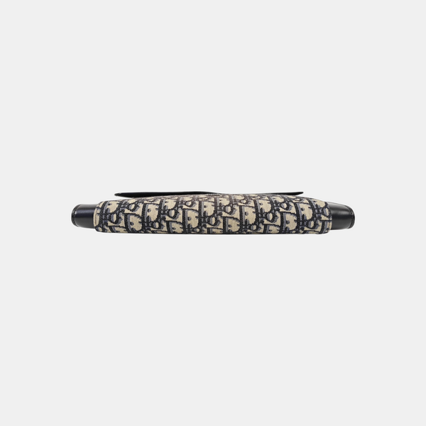 Oblique Canvas Clutch Blue