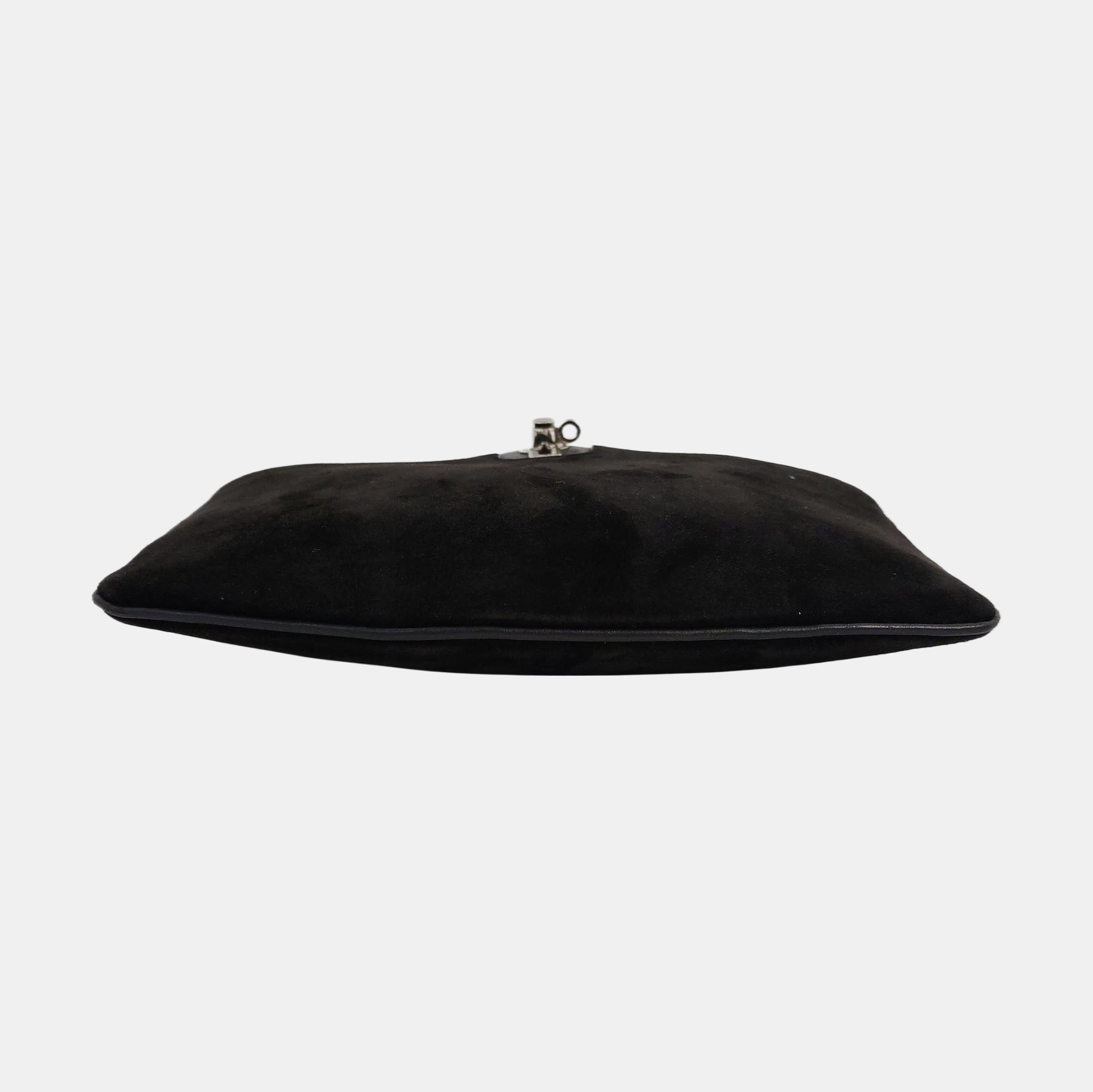Suede Crossbody Bag Black
