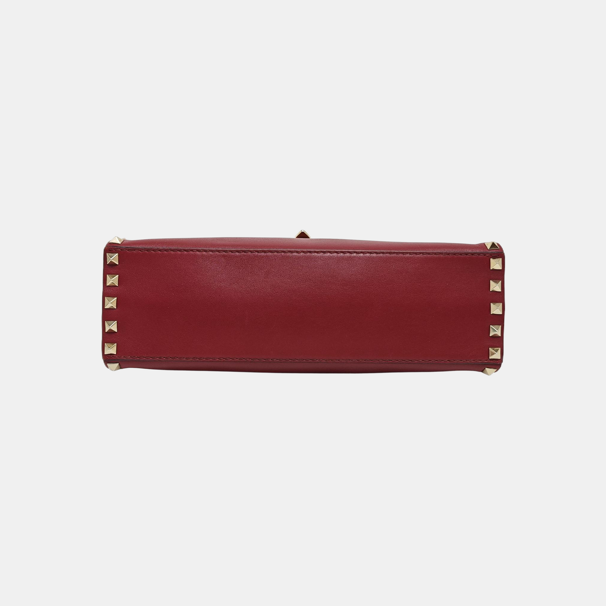 Rockstud Calfskin Red