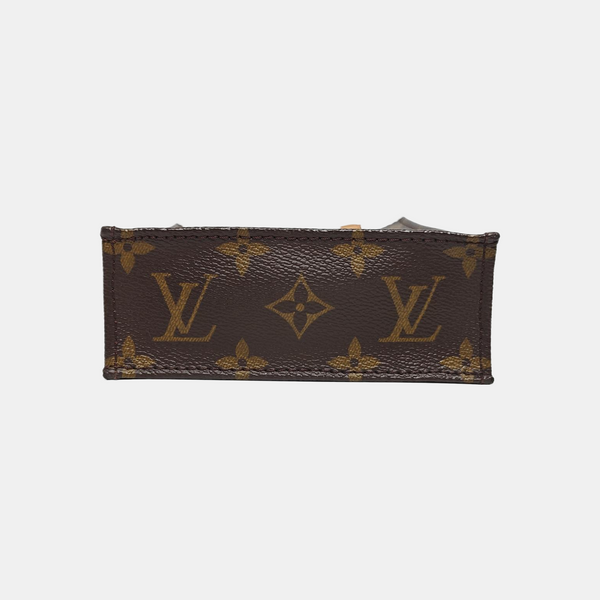 SAC PLAT Mini Monogram Coated Canvas Brown