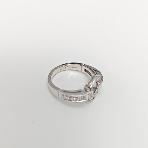 BVLGARI BVLGARI 18k White Gold Silver Ring EU 50
