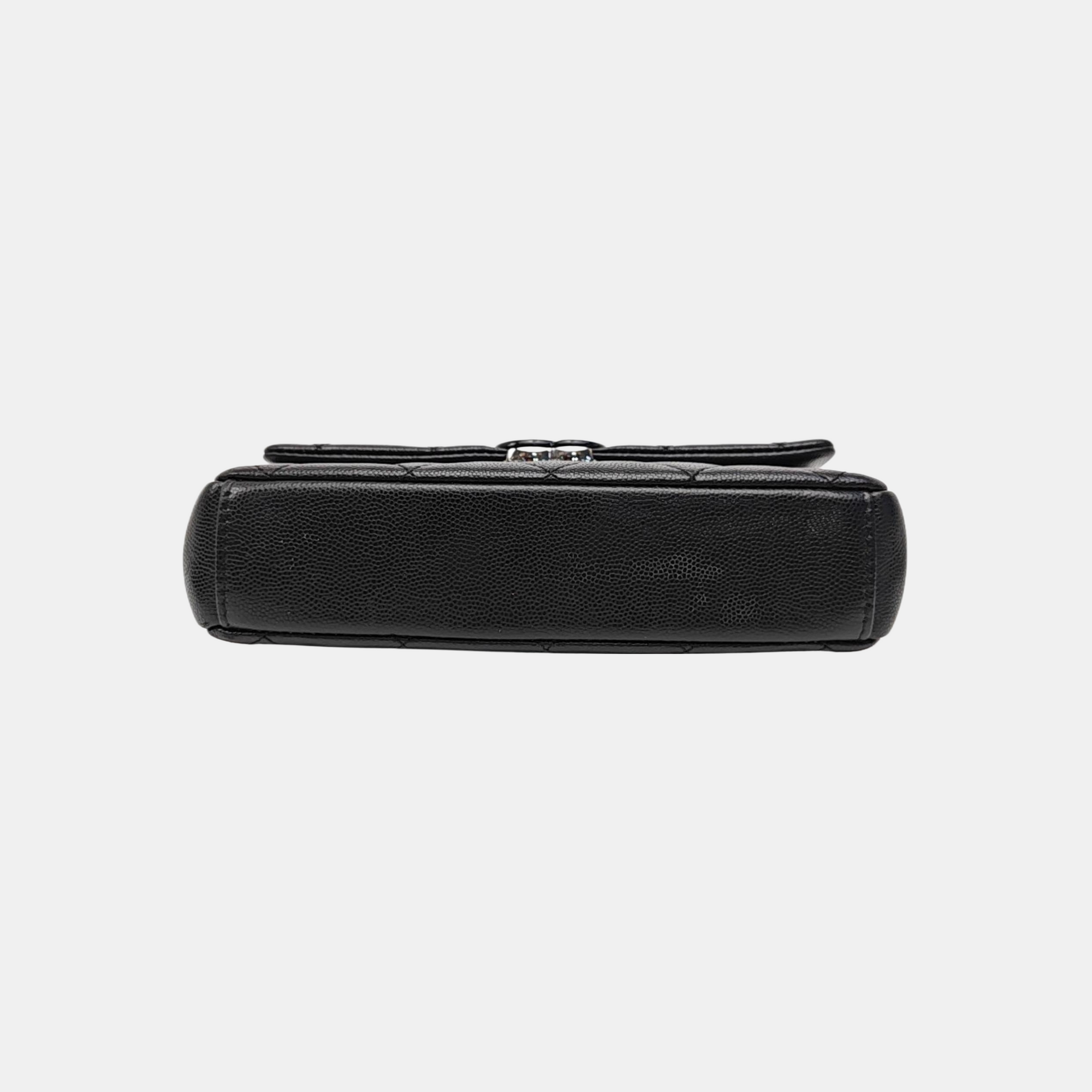 My Everything Flap Quilted Grained Calfskin Black