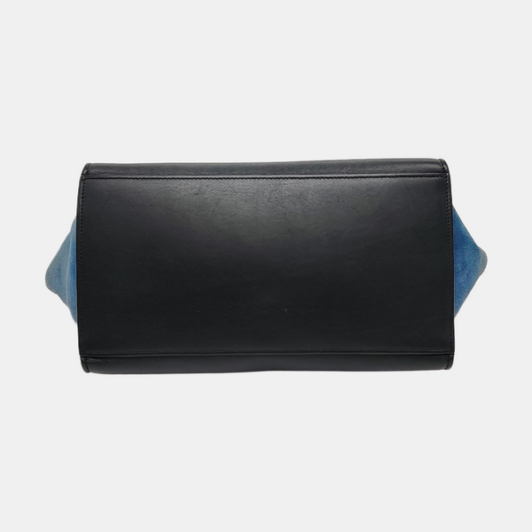 TRAPEZE Small Calfskin Blue