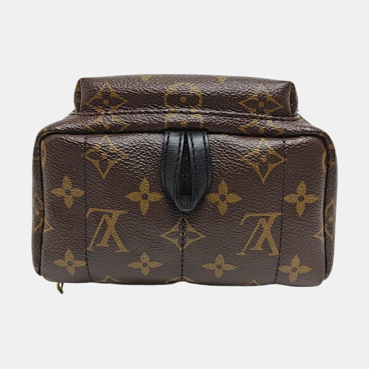 Authenticated pre-owned  PALM SPRINGS Mini Monogram Coated Canvas Brown - Backpack at Looply