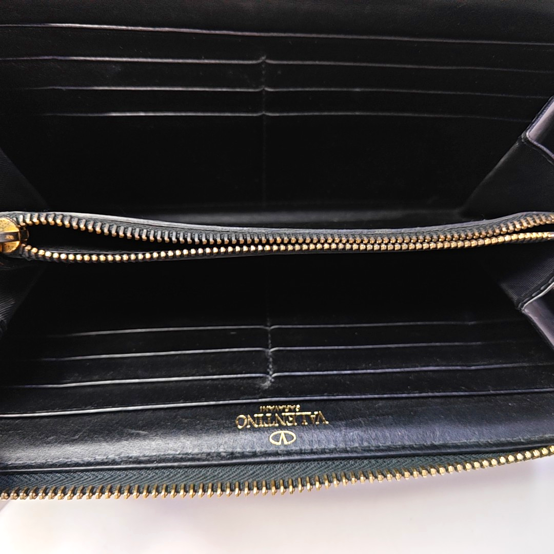 Cartera Rockstud de piel de ternera negra