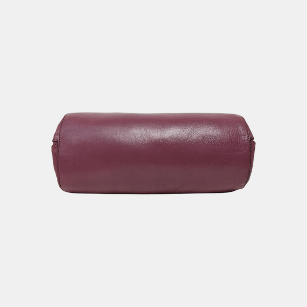Lambskin Top Handle Bag Purple