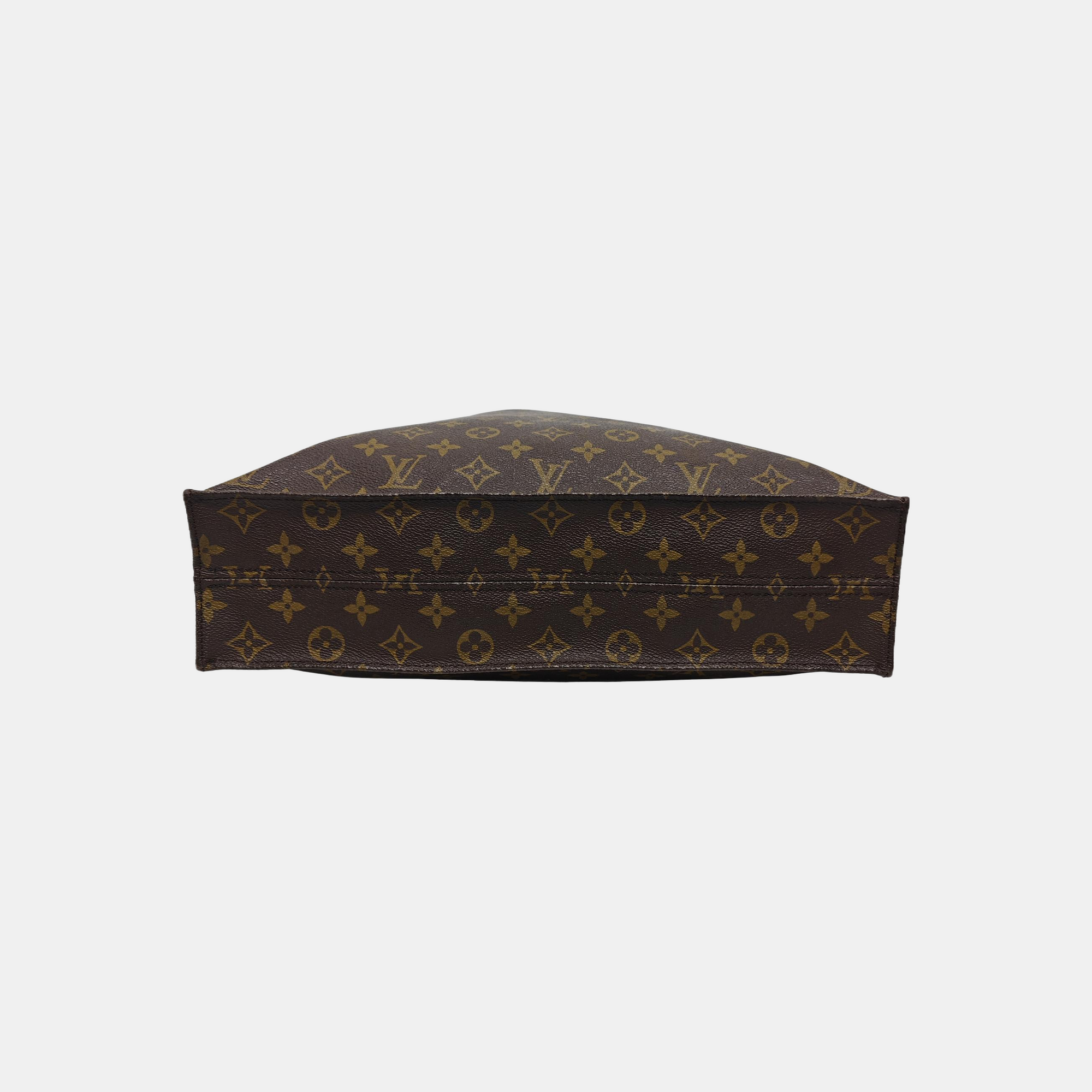 SAC PLAT GM Monogram Coated Canvas Brown